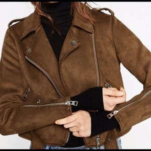 Zara Suede Biker Jacket